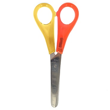 Ножницы для левши Brunnen Heyda, закругленные концы, пластик, нержавеющая сталь, 13 см Желтый/красный - 6
