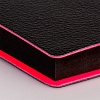 Блокнот Brunnen Premium Neon, точка, 90 гр/м2, 12.5 x 19.5 см, 96 листов, розовая окантовка, черный Черный-4