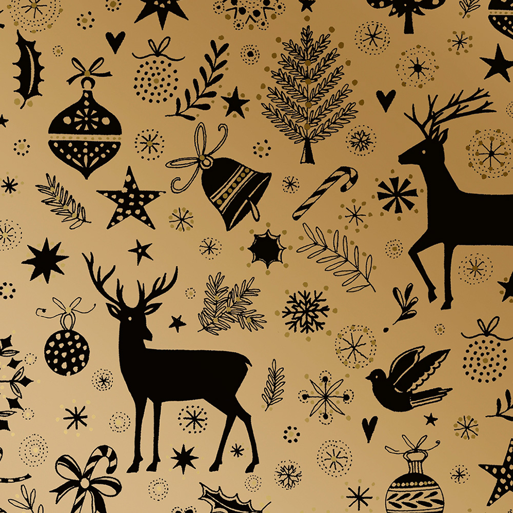 Бумага упаковочная для подарков рулон Stewo Cedric, 0.7 x 1.5 м Новогодний-8