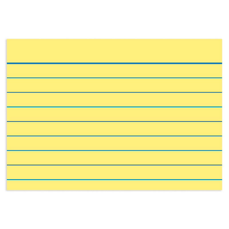 Карточки для картотеки Brunnen, линейка, 190 гр/м2, А8, 100 штук Желтый