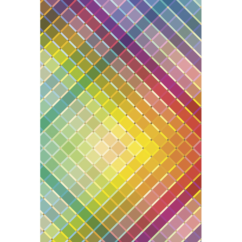 Бумага упаковочная Stewo Solar gelb, 0.7 x 2 м Цветные квадраты-1