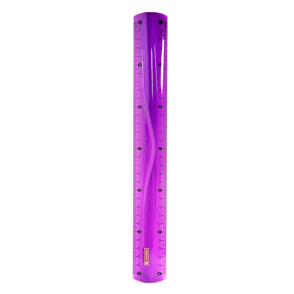Линейка для правшей и левшей Brunnen, пластиковая, 30 см Фиолетовый