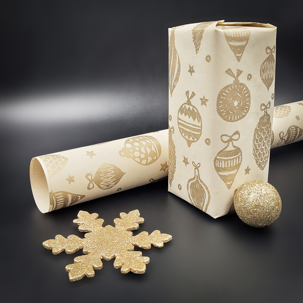 Бумага упаковочная для подарков рулон Stewo Esai, 0.7 x 2 м Новогодние шары-3