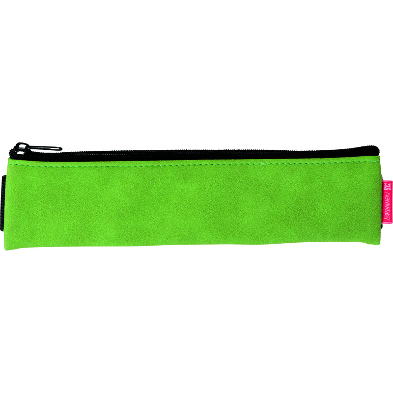 Пенал для карандашей и ручек Brunnen Colour Code, резинка,  21 x 5 x 1 см, Зеленый-7