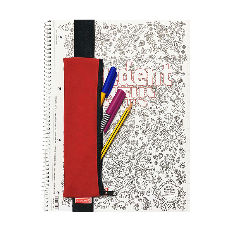 Пенал для карандашей и ручек Brunnen Colour Code, резинка,  21 x 5 x 1 см, Фиолетовый