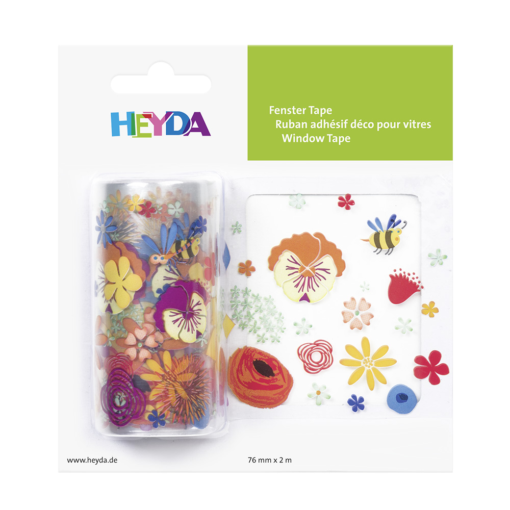 Наклейка декоративная для гладкой поверхности Brunnen Heyda, многоразовая, 2 м х 76 мм Цветы и пчёлы