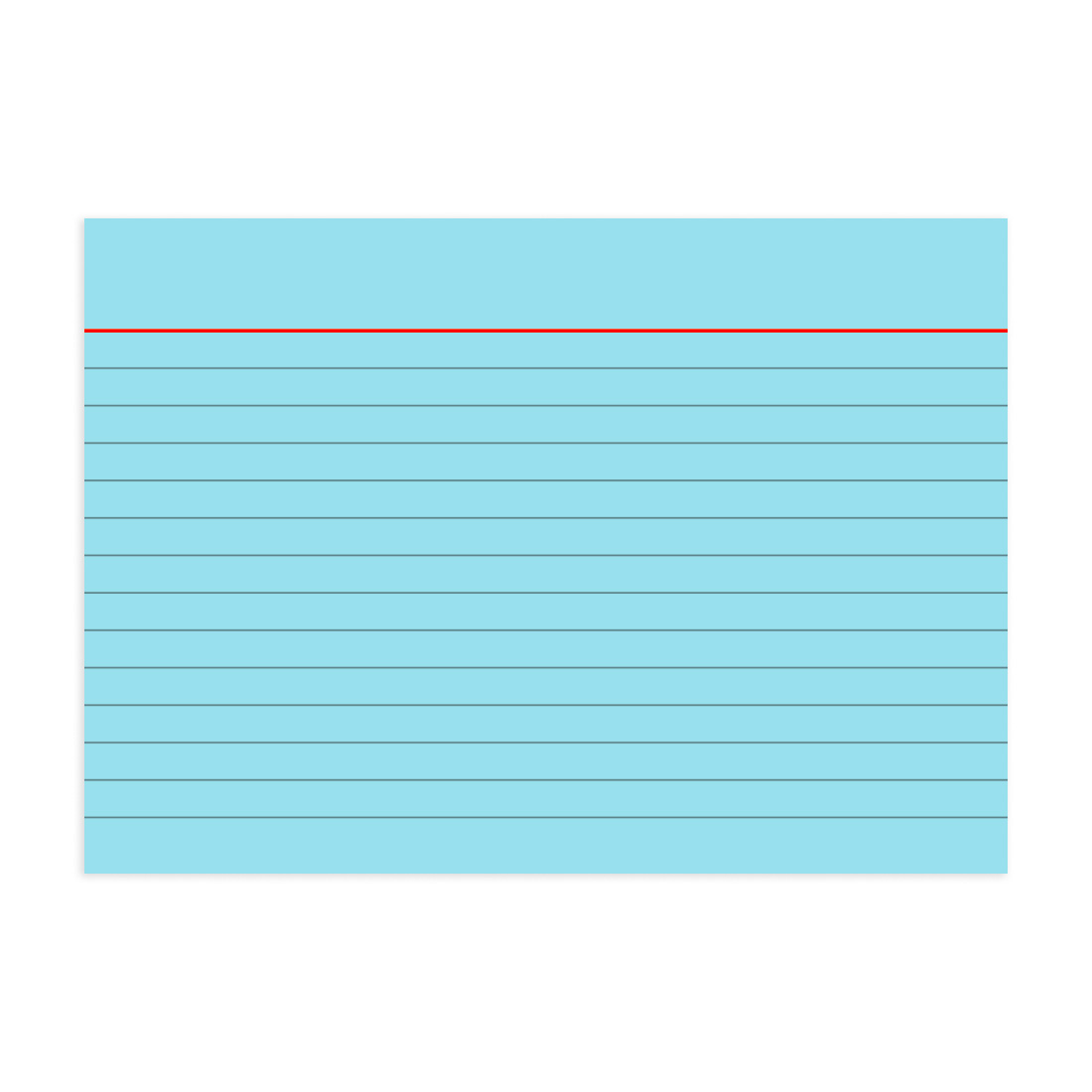 Карточки для картотеки Brunnen, линейка, 190 гр/м2, А6, 100 штук Голубой