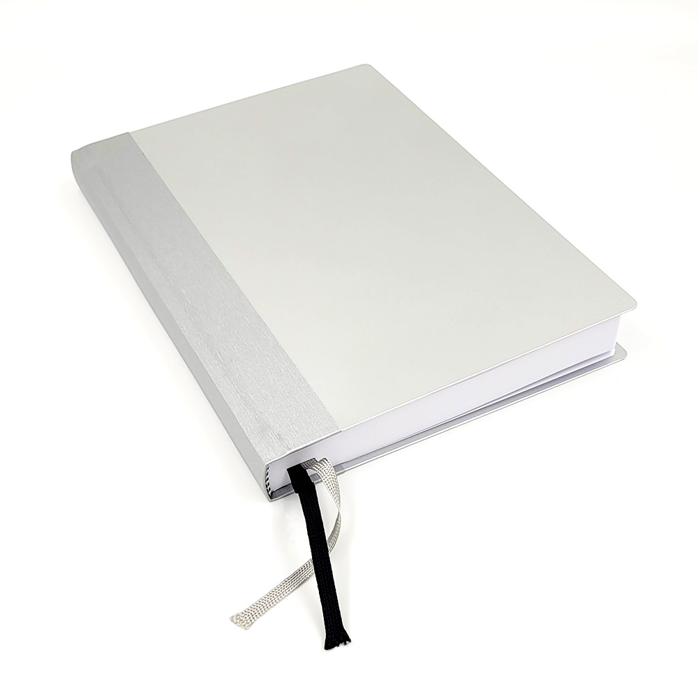 Ежедневник недатированный Brunnen Агенда Алюминий, листовой алюминий, А5 Серебряный-2