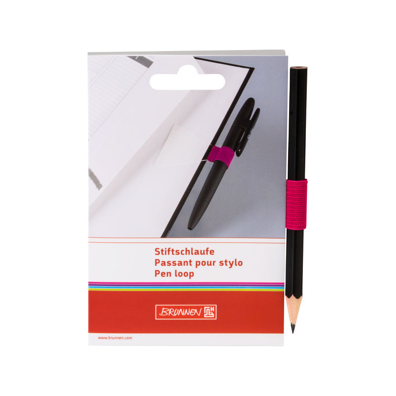 Петля для ручки и карандаша Brunnen Colour Code, самоклеящаяся Розовый