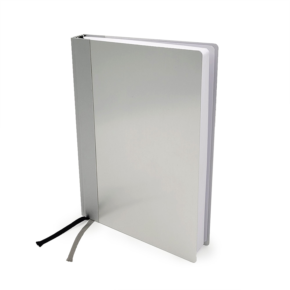 Ежедневник недатированный Brunnen Агенда Алюминий, листовой алюминий, А5 Серебряный-1