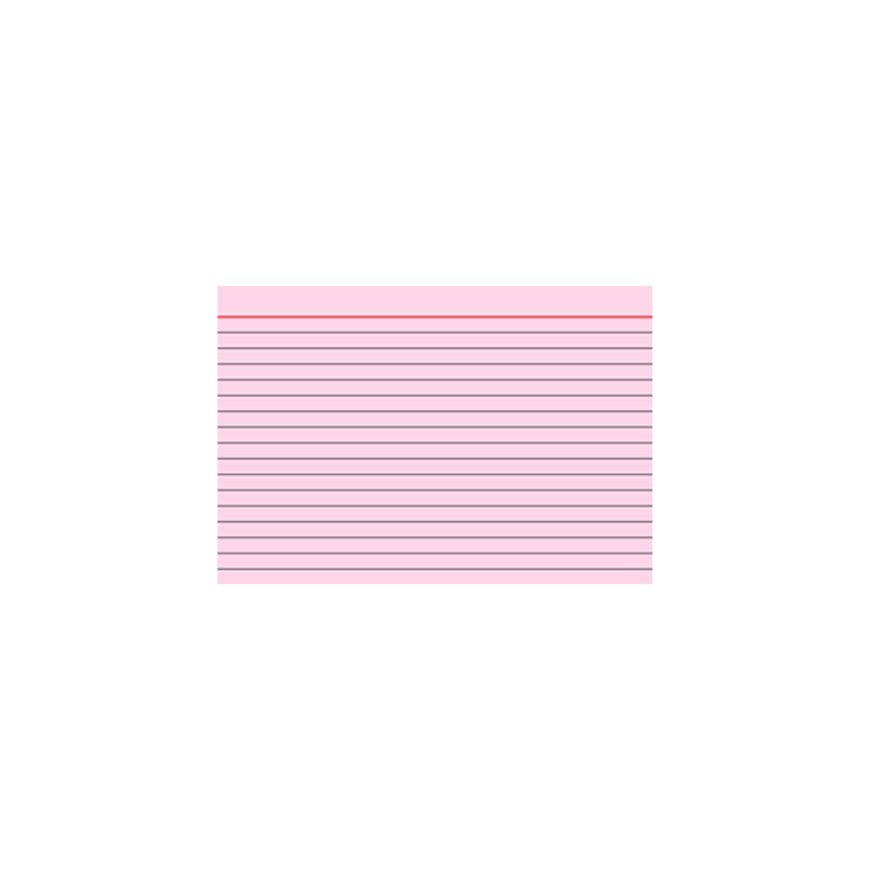 Карточки для картотеки Brunnen, линейка, 190 гр/м2, А7, 100 штук Розовый