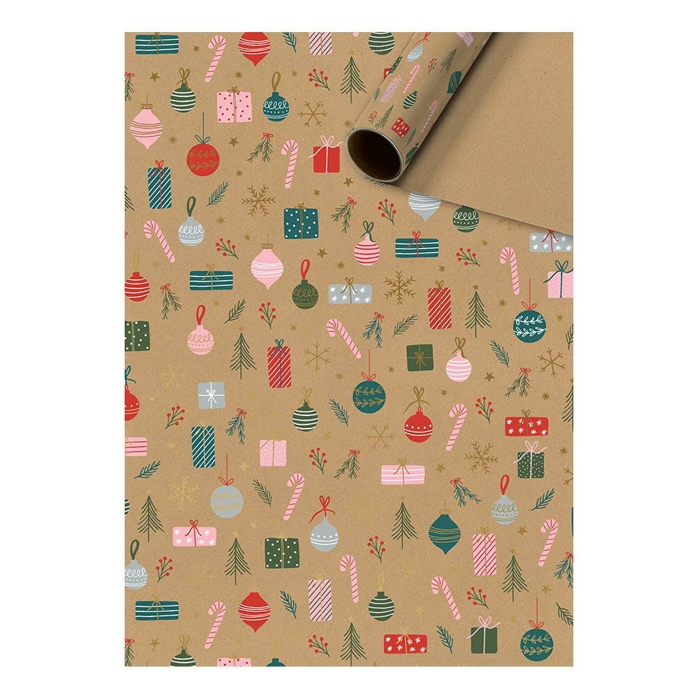 Бумага упаковочная для подарков рулон Stewo Noah, 0.7 x 2 м Коричневый-3