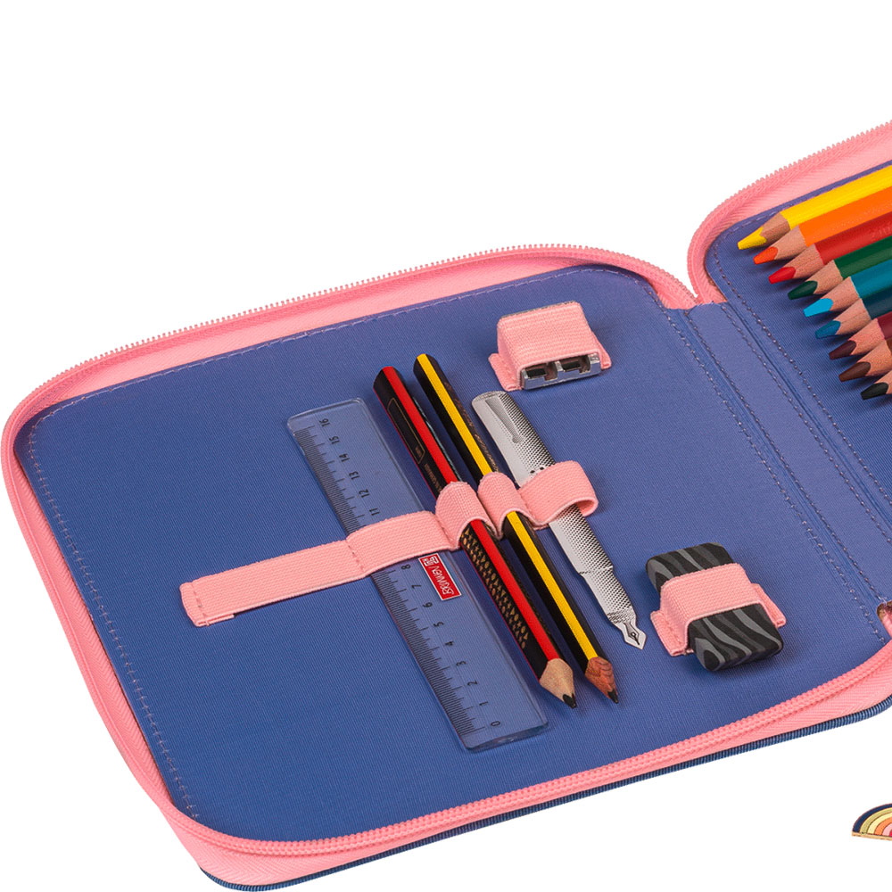 Пенал школьный Brunnen Magic Rainbow XXL, с наполнением, 23 x 19 x 4 см Радуга-6