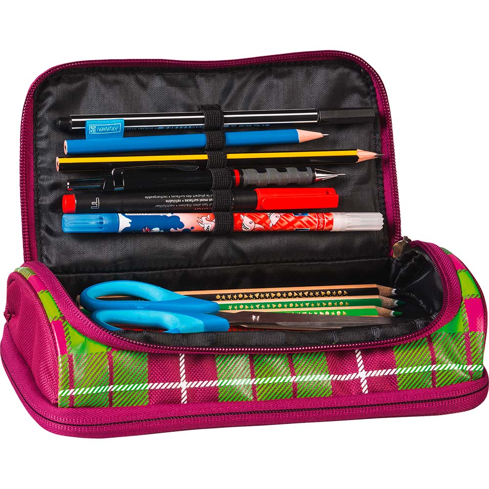 Пенал школьный Brunnen Case Duo, на молнии, 22 х 11 х 6 см Розово-зеленый-8