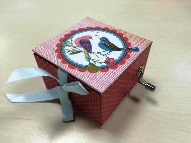 Коробка Stewo Music box Best Fr, 2 дизайна, 7.5 х 7.5 х 5 см Птицы