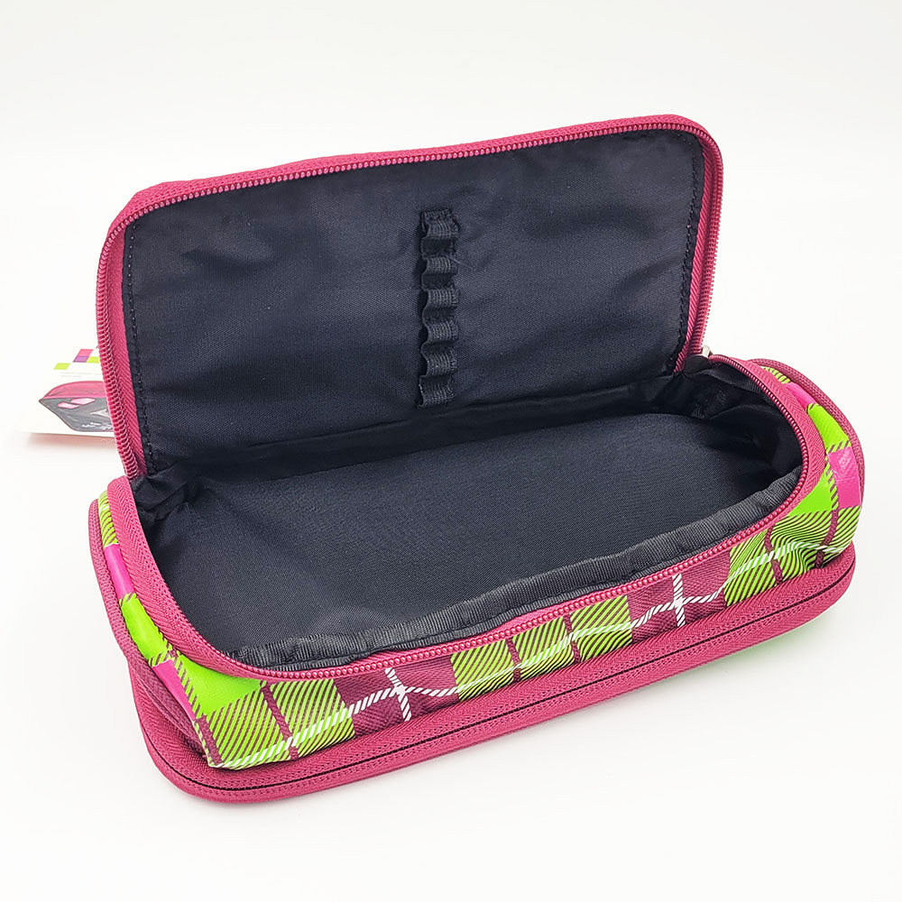 Пенал школьный Brunnen Case Duo, на молнии, 22 х 11 х 6 см Розово-зеленый-3