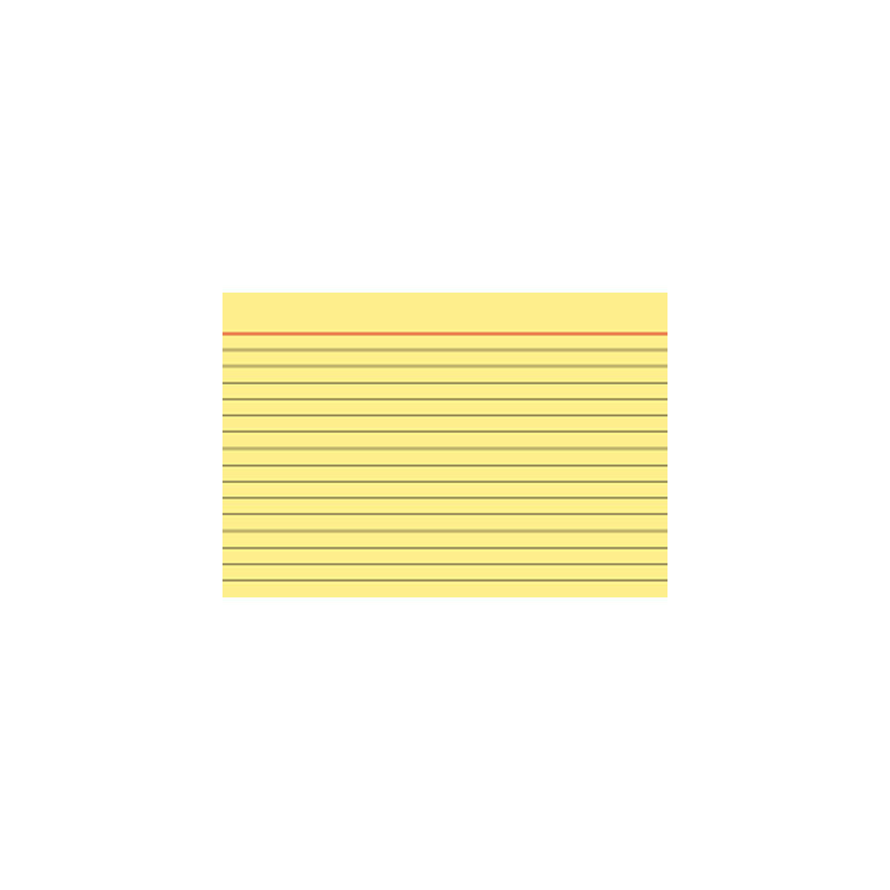 Карточки для картотеки Brunnen, линейка, 190 гр/м2, А7, 100 штук Желтый
