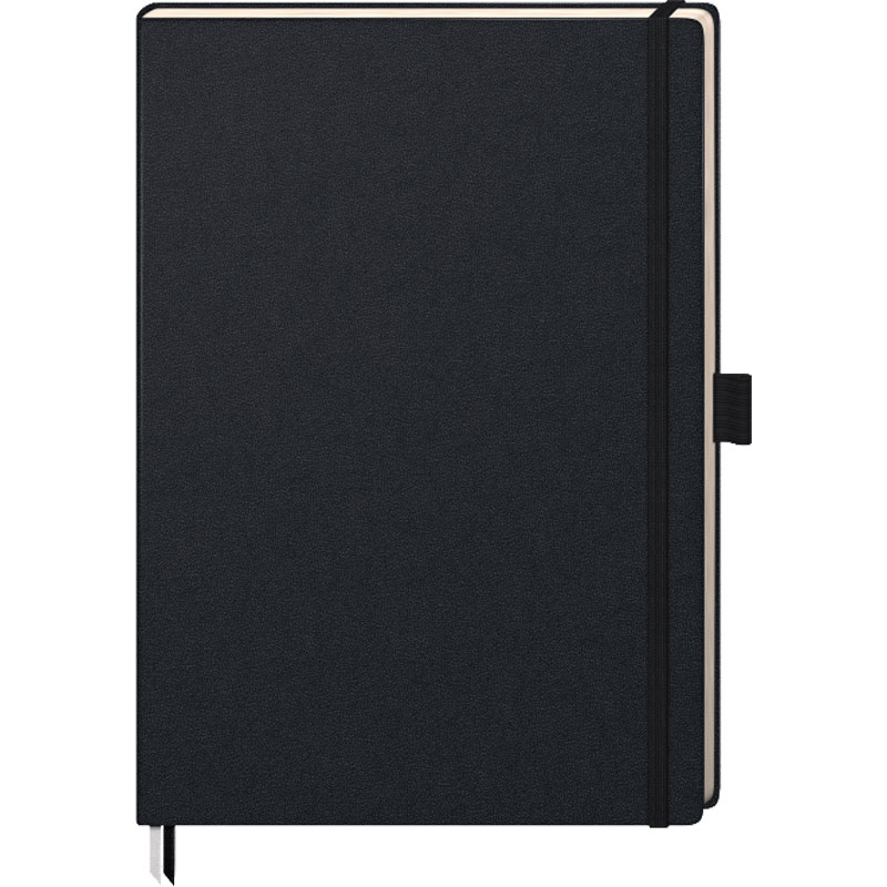 Блокнот Brunnen Компаньон Классик, на резинке, линейка, 80 гр/м2, А4, 96 листов, черный Черный-3