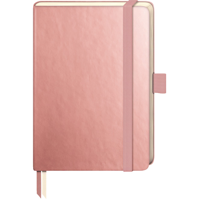 Блокнот Brunnen Компаньон Металлик, на резинке, точка, 80 гр/м2, 9.5 х 12.8 см, 96 листов Золотой металлик-9