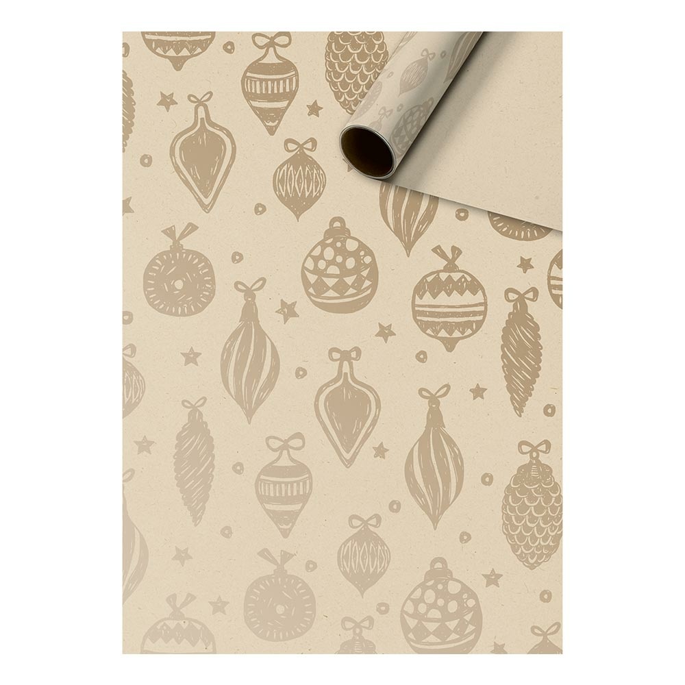 Бумага упаковочная для подарков рулон Stewo Esai, 0.7 x 2 м Новогодние шары-9