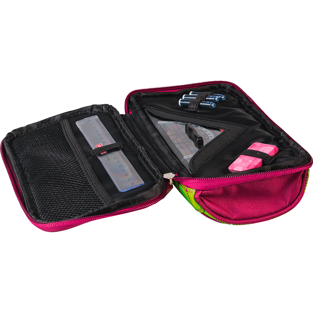 Пенал школьный Brunnen Case Duo, на молнии, 22 х 11 х 6 см Розово-зеленый-10