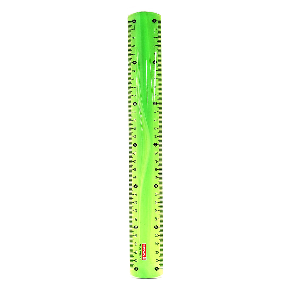 Линейка для правшей и левшей Brunnen, пластиковая, 30 см Зеленый-8