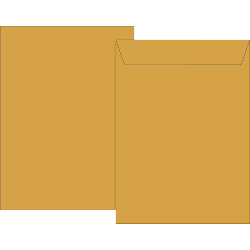 Конверт Brunnen, клейкая лента с защитной полосой, С4, 90 гр/м2, 22.9 x 32.4 см, коричневый Коричневый-2