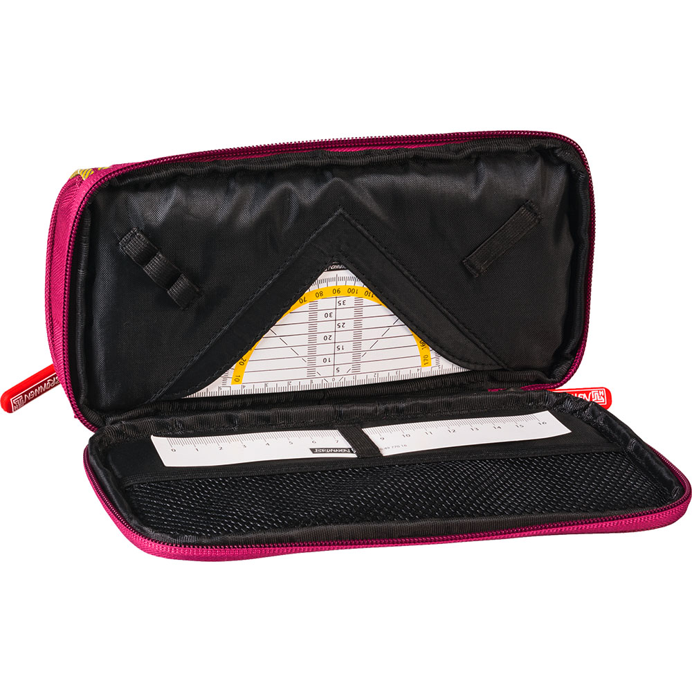 Пенал школьный Brunnen Case Duo, на молнии, 22 х 11 х 6 см Розово-зеленый-11