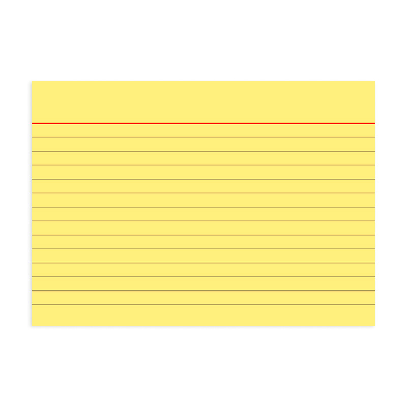Карточки для картотеки Brunnen, линейка, 190 гр/м2, А6, 100 штук Желтый-8