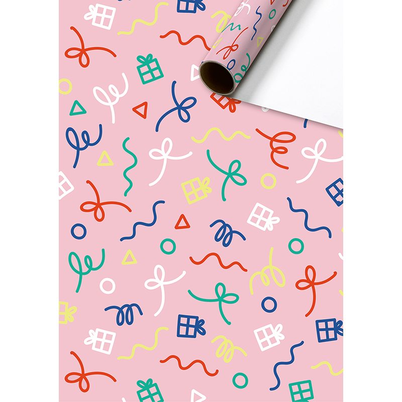 Бумага упаковочная Stewo Yoli, 0.7 x 2 м, розовая Подарочный-1