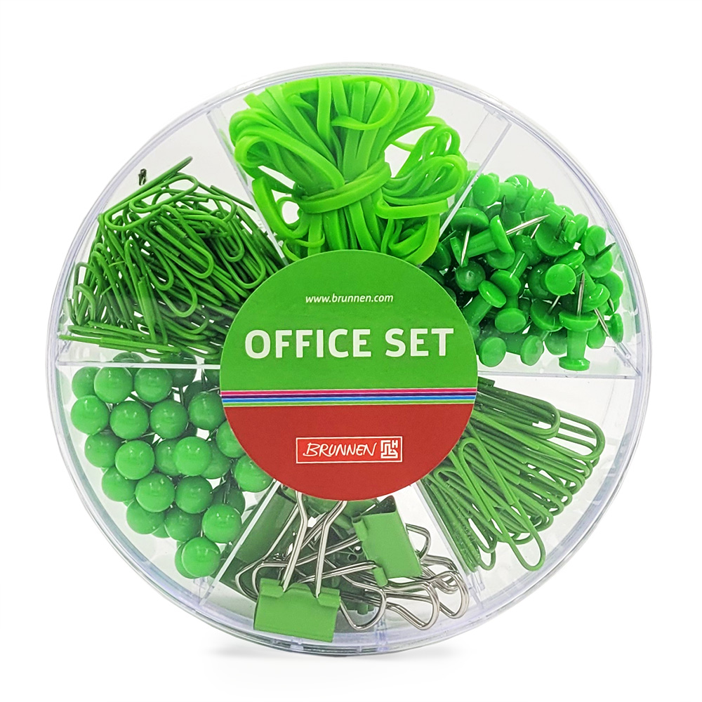 Органайзер офисный Brunnen Colour Code (скрепки, булавки, резинки, держатели для бумаги) Зеленый-2