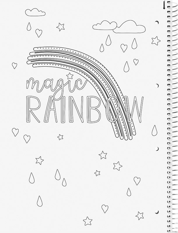 Тетрадь Brunnen Колледж Premium Magic Rainbow на пружине, линейка, 90 гр/м2, А4, 80 листов Голубой-3