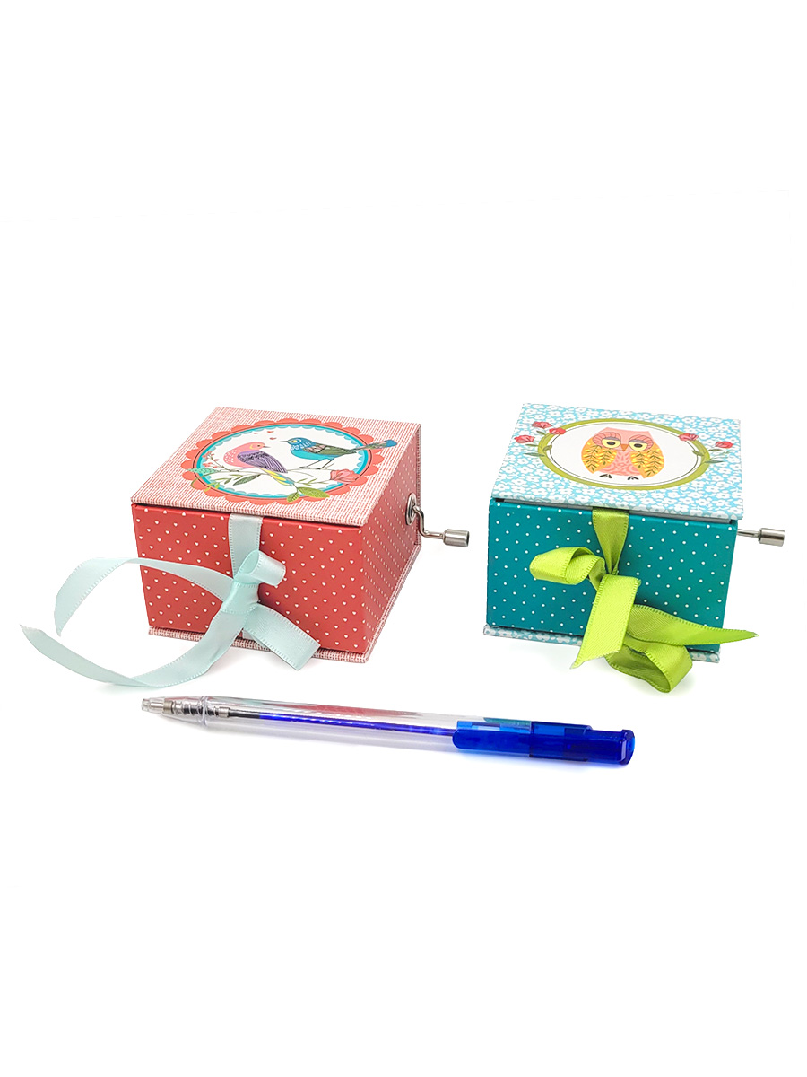 Коробка подарочная музыкальная Stewo, музыка К Элизе, 7.5 х 5 см Сова-4