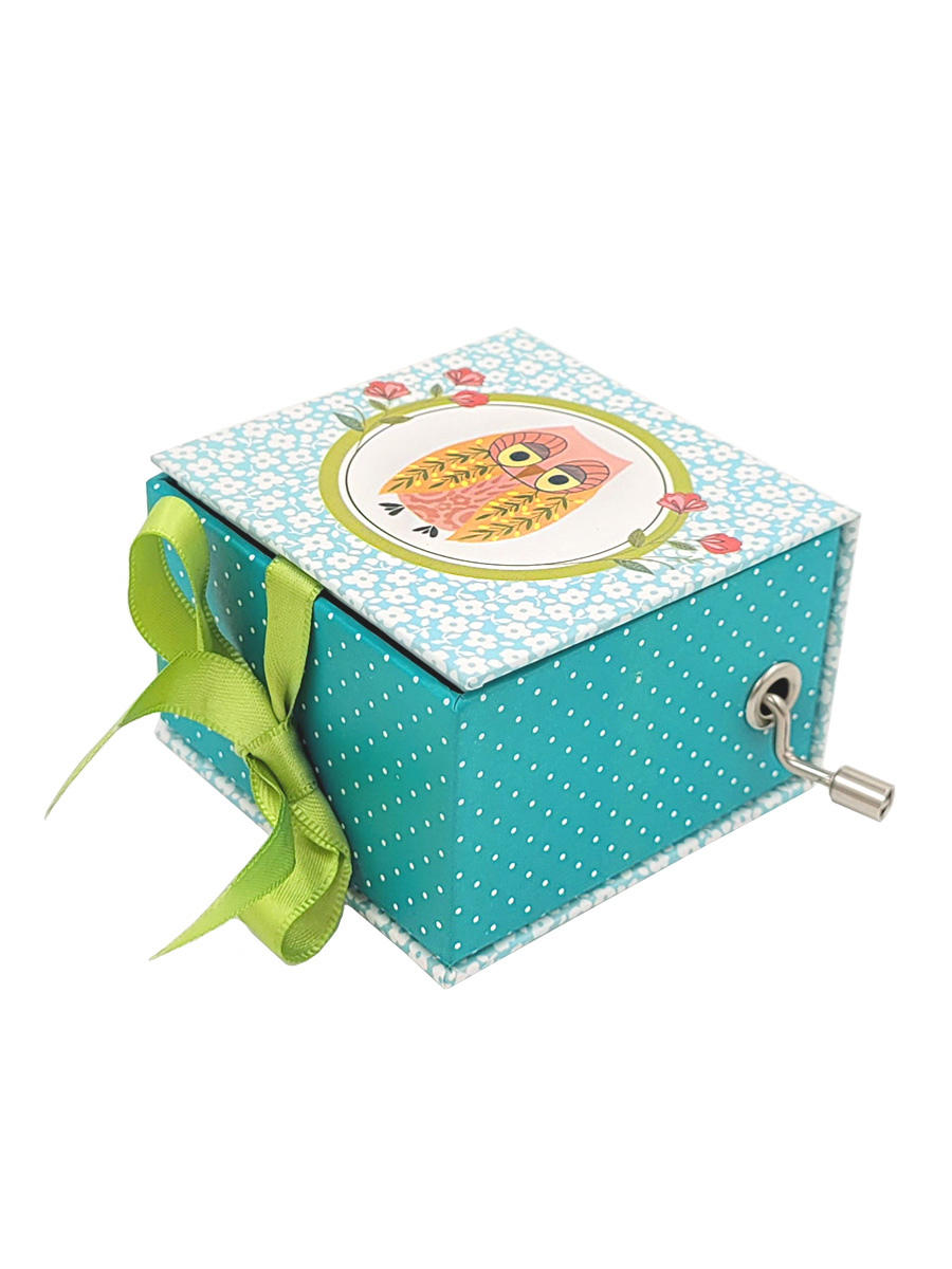 Коробка подарочная музыкальная Stewo, музыка К Элизе, 7.5 х 5 см Сова-1
