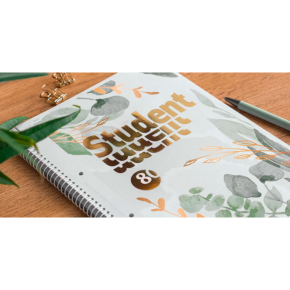 Тетрадь в линейку на пружине А4 Brunnen Premium Bloom, микроперфорация, 90 гр/м2, 80 листов В линейку-5