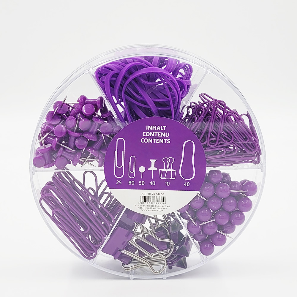 Органайзер офисный Brunnen Colour Code (скрепки, булавки, резинки, держатели для бумаги) Красный-5