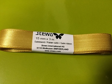 Лента Stewo, моток, 15 мм х 3 м Золото - 8