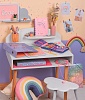 Тетрадь в клетку на пружине А4 Brunnen Колледж Premium Magic Rainbow, 90 гр/м2, 80 листов Розовый-6