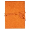 Блокнот Brunnen Бижу, на завязках, клетка, 80 гр/м2,  9.5 х 12.8 см, 96 листов Оранжевый-8